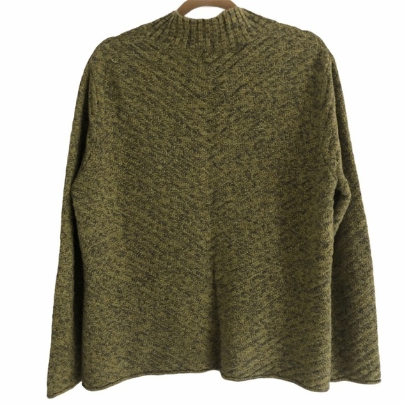 Nomadic Traders Sweater Zip Front MockNeck Green XL - Picture 4 of 9
